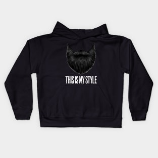 Bearded men Kids Hoodie